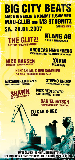 Party Flyer: Big City Beats am 20.01.2007 in Rostock