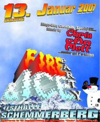 Party Flyer: FIRE & ICE PARTY am 13.01.2007 in Schemmerhofen