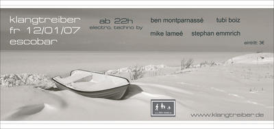 Party Flyer: Klangtreiber im Escobar am 12.01.2007 in Rostock