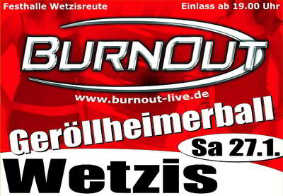 Party Flyer: BurnOut @ Gerllheimerball in Wetzisreute am 27.01.2007 in Vogt