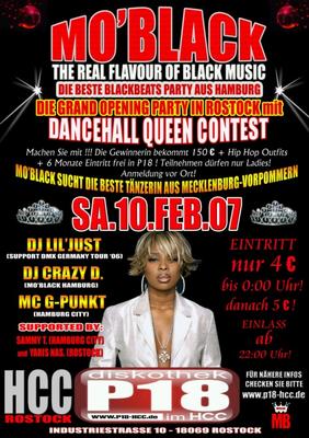 Party Flyer: MOBlack (das Original aus Hamburg) am 10.02.2007 in Rostock