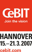 Party Flyer: CeBIT 2007 - Join the vision am 17.03.2007 in Hannover