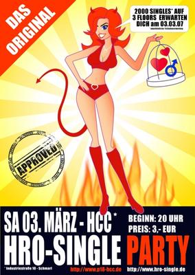 Party Flyer: HRO-SINGLE-PARTY am 03.03.2007 in Rostock