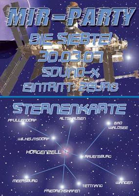 Party Flyer: !!--- MIR-Absturz-Party ---!! am 30.03.2007 in Horgenzell