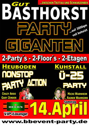 Party Flyer: PARTY GIGANTEN am 14.04.2007 in Basthorst