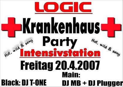 Party Flyer: Krankenhaus-Party Hot, sexy, wild!!! am 20.04.2007 in Mlln