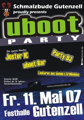 Party Flyer: uboot party am 11.05.2007 in Gutenzell-Hrbel