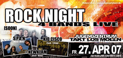Party Flyer: Rock Night am 27.04.2007 in Mlln