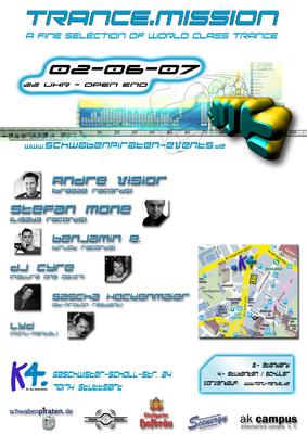 Party Flyer: Trance.Mission am 02.06.2007 in Stuttgart
