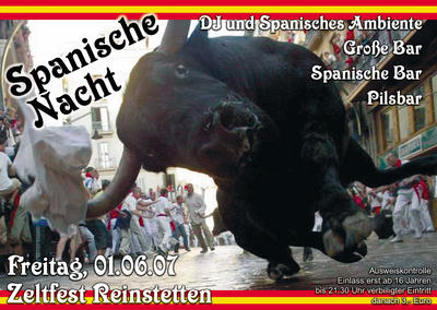 Party Flyer: Spanische Nacht am 01.06.2007 in Reinstetten