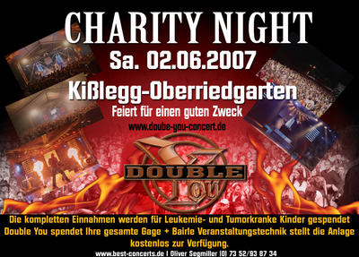 Party Flyer: Double You | Charity Night | Kisslegg-Oberriedgarten am 02.06.2007 in Kilegg