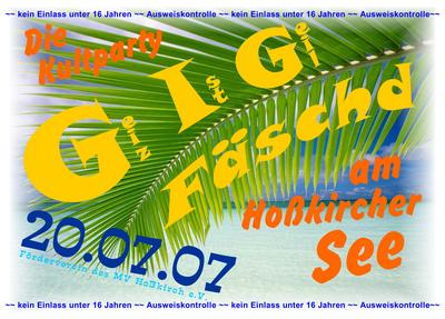 Party Flyer: G. I. G. Fschd am 20.07.2007 in Hokirch