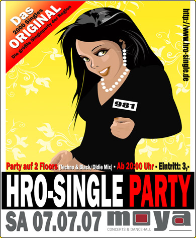 Party Flyer: HRO-SINGLE-PARTY am 07.07.2007 in Rostock