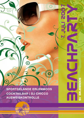 Party Flyer: Beachparty Erlenmoos am 07.07.2007 in Erlenmoos