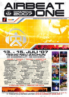 Party Flyer: AIRBEAT ONE / Dance Festival am 14.07.2007 in Schwerin