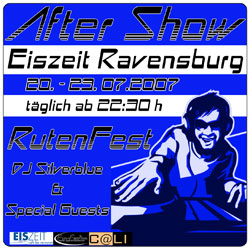 Party Flyer: Rutenfest After Party @ Eiszeit am 20.07.2007 in Ravensburg
