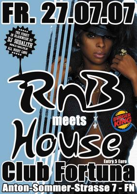 Party Flyer: **** RnB meets House**** am 27.07.2007 in Friedrichshafen