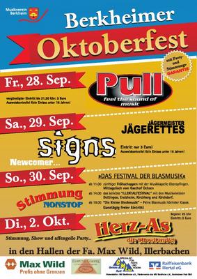 Party Flyer: Berkheimer Oktoberfest am 29.09.2007 in Berkheim