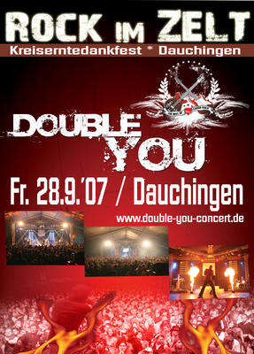 Party Flyer: Double You | Rock im Zelt | Dauchingen am 28.09.2007 in Dauchingen