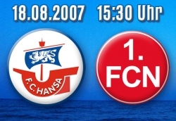 Party Flyer: F.C. Hansa Rostock - 1.FC Nrnberg am 18.08.2007 in Rostock