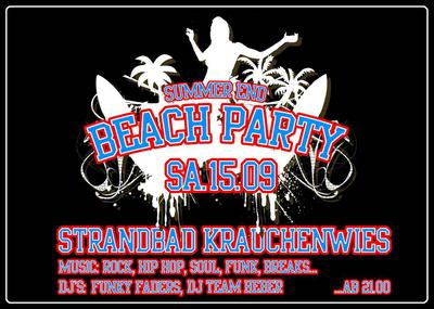 Party Flyer: SUMMER END BEACH PARTY am 15.09.2007 in Krauchenwies
