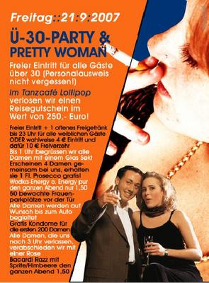 Party Flyer: SuperMx | -30-Party & Pretty Woman am 21.09.2007 in Senden
