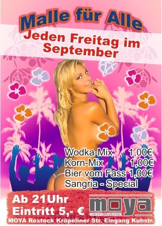 Party Flyer: Malle fr Alle am 21.09.2007 in Rostock
