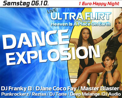 Party Flyer: [06.10.] DANCE EXPLOSION @ZIEGELEI am 06.10.2007 in Gro Weeden