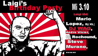 Party Flyer: Laigi's Birthday Party am 03.10.2007 in Rostock