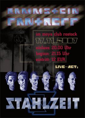 Party Flyer: RammsteinFanTreff am 17.11.2007 in Rostock