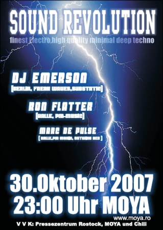 Party Flyer: Sound Revolution am 30.10.2007 in Rostock
