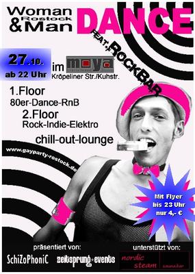 Party Flyer: 2. WOMAN & MAN DANCE im MOYA am 27.10.2007 in Rostock