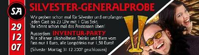 Party Flyer: Silvester-Generalprobe @ SuperMx am 29.12.2007 in Senden