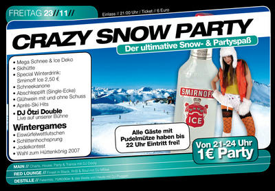 Party Flyer: Crazy Snow Party am 23.11.2007 in Mlln