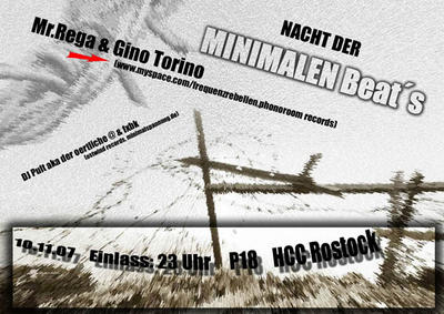 Party Flyer: Nacht der Minimalen Beats am 10.11.2007 in Rostock