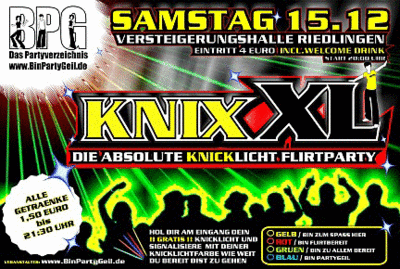 Party Flyer: <b>+++ BINPARTYGEIL PARTY Nr. 4 +++</b> am 15.12.2007 in Riedlingen