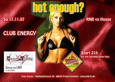 Party Flyer: RNB vs House am 17.11.2007 in Friedrichshafen