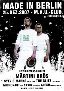 Party Flyer: Made in Berlin am 25.12.2007 in Rostock