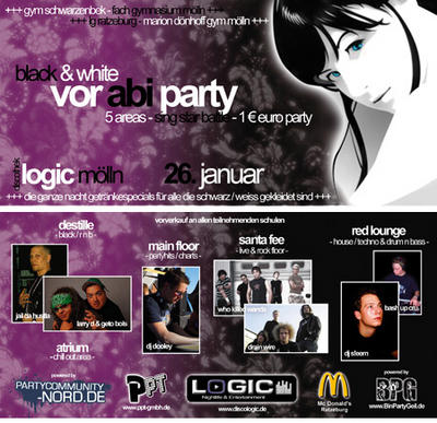 Party Flyer: Vorabiparty 2 - Black & White am 26.01.2008 in Mlln