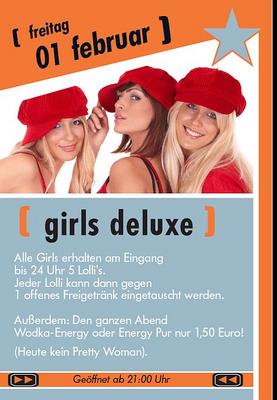 Party Flyer: Girls Deluxe @ SuperMx am 01.02.2008 in Senden