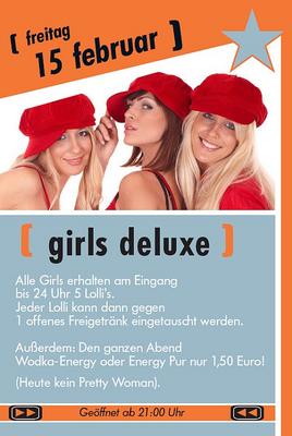 Party Flyer: Girls Deluxe @ SuperMx am 15.02.2008 in Senden