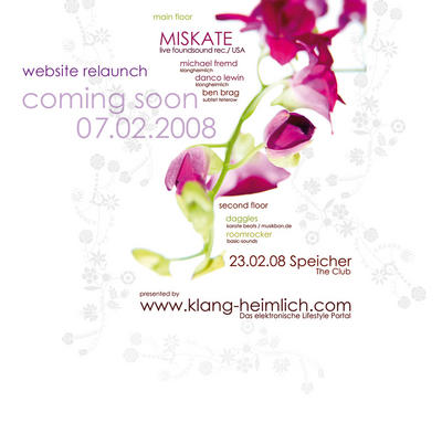 Party Flyer: Klangheimlich am 23.02.2008 in Rostock