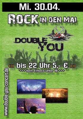 Party Flyer: DOUBLE YOU | ROCK in den Mai | Winterstettendorf am 30.04.2008 in Ingoldingen