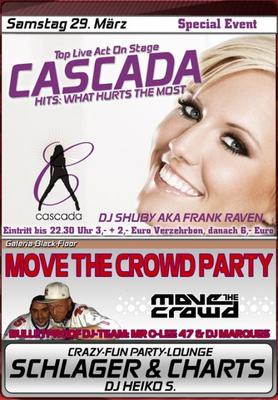 Party Flyer: Nacht Arena Ziegelei -  Cascada am 29.03.2008 in Gro Weeden