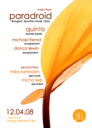 Party Flyer: Klangheimlich PART II am 12.04.2008 in Rostock