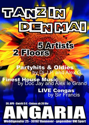 Party Flyer: Tanz in den Mai '08 // Rugm. ANGARIA am 30.04.2008 in Hannover