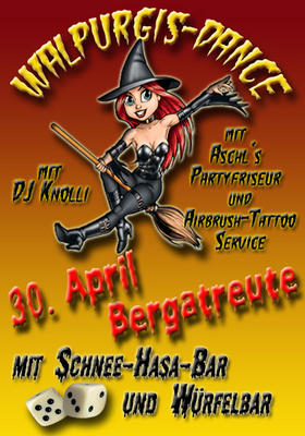 Party Flyer: Walpurgis-Dance am 30.04.2008 in Bergatreute