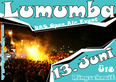 Party Flyer: LUMUMBA 2008 - DAS Open Air Event am 13.06.2008 in Biberach an der Ri