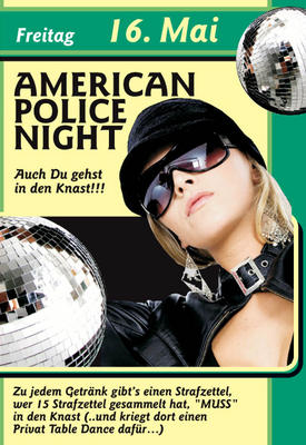 Party Flyer: American Police Night @ SuperMx am 16.05.2008 in Senden