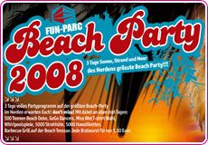 Party Flyer: Fun-Parc Trittau - Beach Party 2008 am 09.05.2008 in Trittau